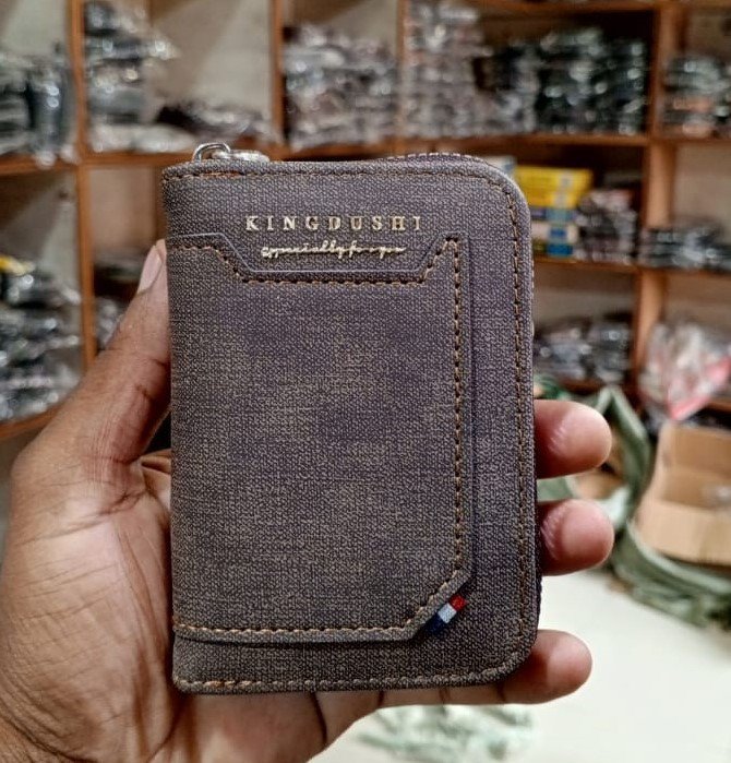 Men's Wallet Made of PU Wax Oil Skin Purse for Men Coin Purse Short Male Card Holder Wallets Zipper Around Money Coin Purse
