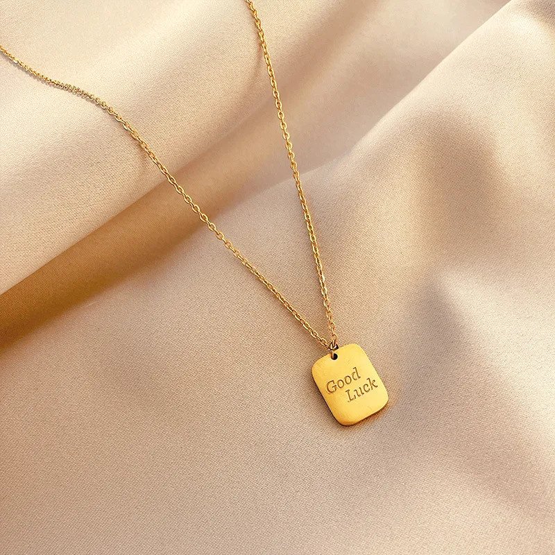 Goodluck Versatile Personality Necklace Korean Simple Luxury Jewelry Student Clavicle Chain Fashion Accessory from Mainland Chin