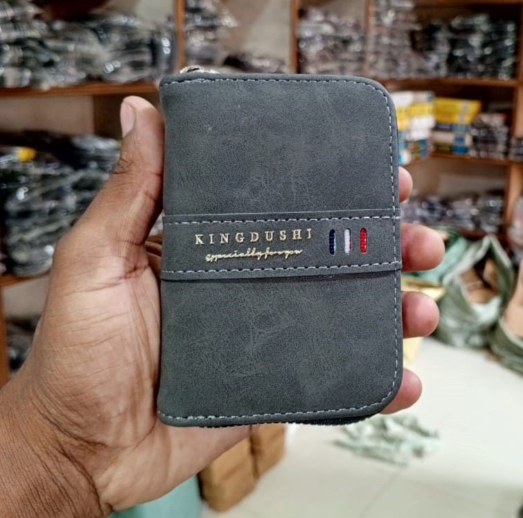 Men's Wallet Made of PU Wax Oil Skin Purse for Men Coin Purse Short Male Card Holder Wallets Zipper Around Money Coin Purse